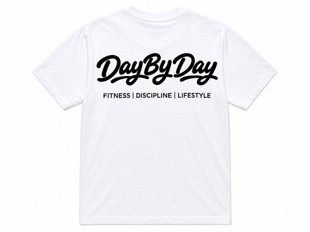 Day By Day Classic Graffiti White T Shirt