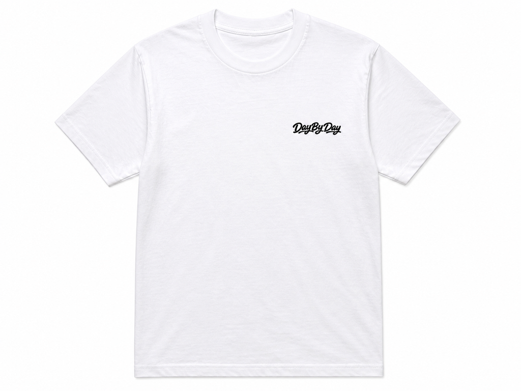 Day By Day Classic Graffiti White T Shirt