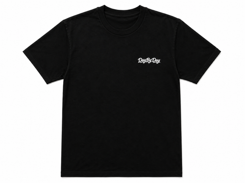Day By Day Classic Graffiti Black T Shirt
